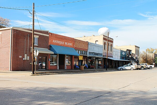 Van Alstyne, Texas - downtown area and water tower