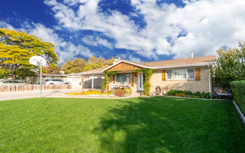 Contemporary home exterior in Coppell neighborhood