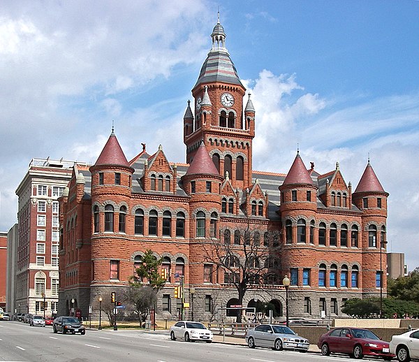 Historic Old Red Courthouse in downtown Dallas, Dallas County