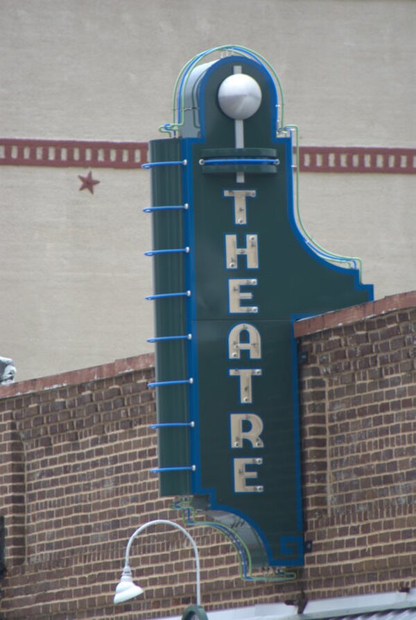 Historic theater in Old Town Lewisville - community landmark