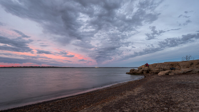 Beautiful sunrise over Flower Mound, Texas
