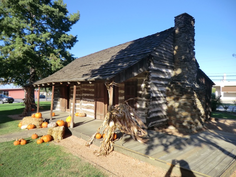 Historic Torian Log Cabin in Grapevine, Texas - 1840s settlement era